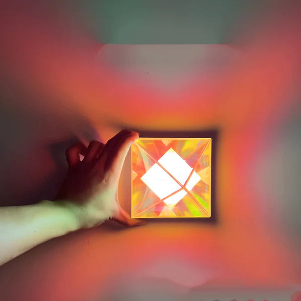 3D Pyramid Acrylic Touch Lamp – Color-Changing Decorative Lamp