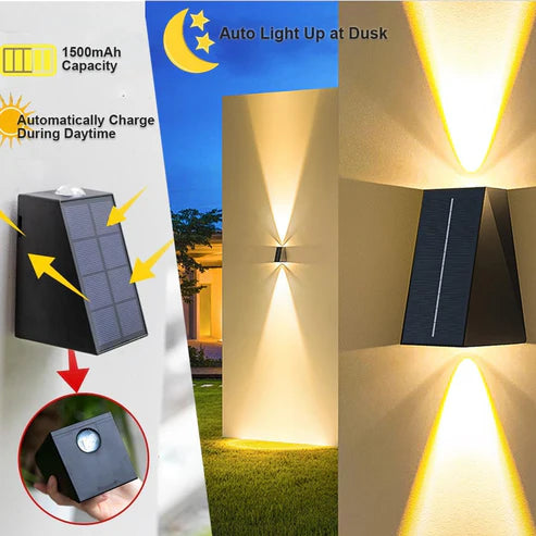 Solar Outdoor Wall Lights Up and Down- 2 LED