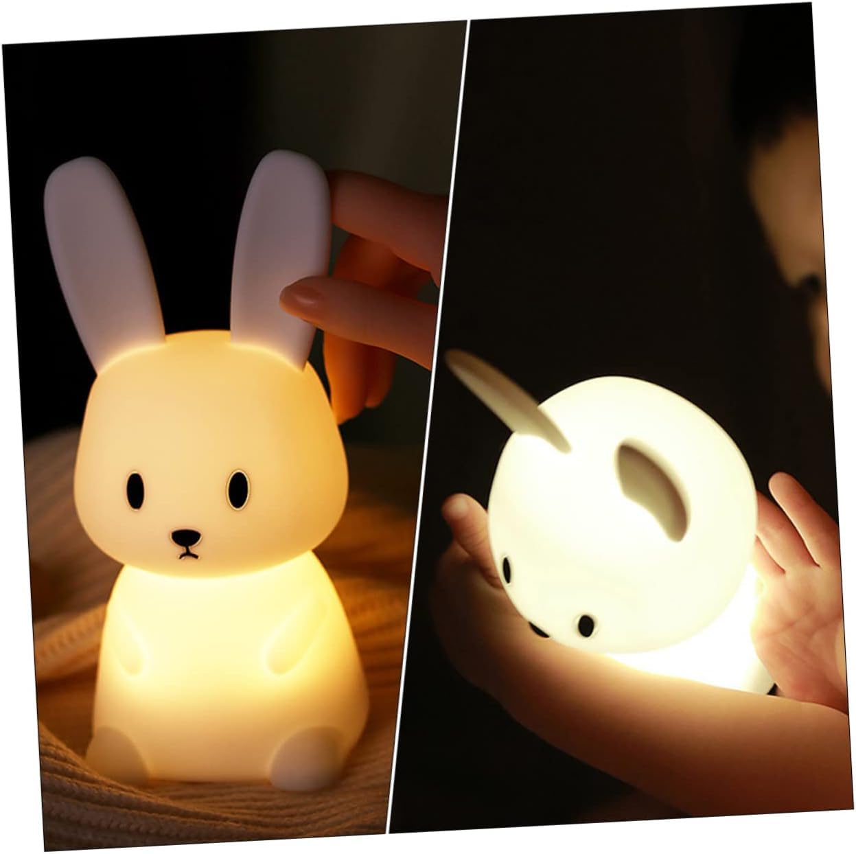 Silicone Cute Bunny Nursery Led Night Light Lamp For Baby Kids