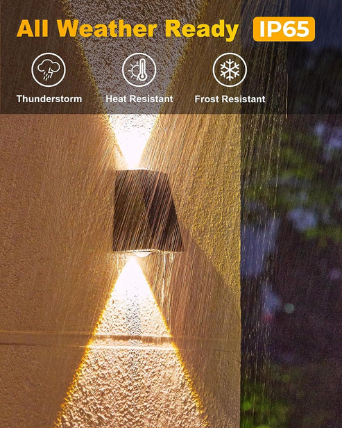 Solar Outdoor Wall Lights Up and Down- 2 LED