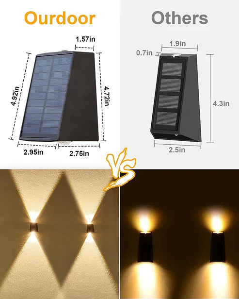 Solar Outdoor Wall Lights Up and Down- 2 LED
