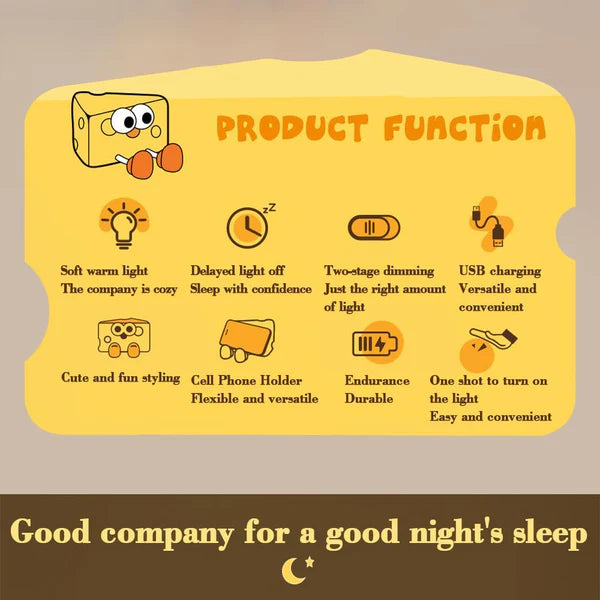 Cheese Silicone LED Lamp