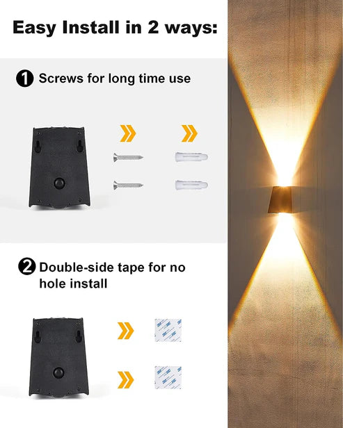 Solar Outdoor Wall Lights Up and Down- 2 LED