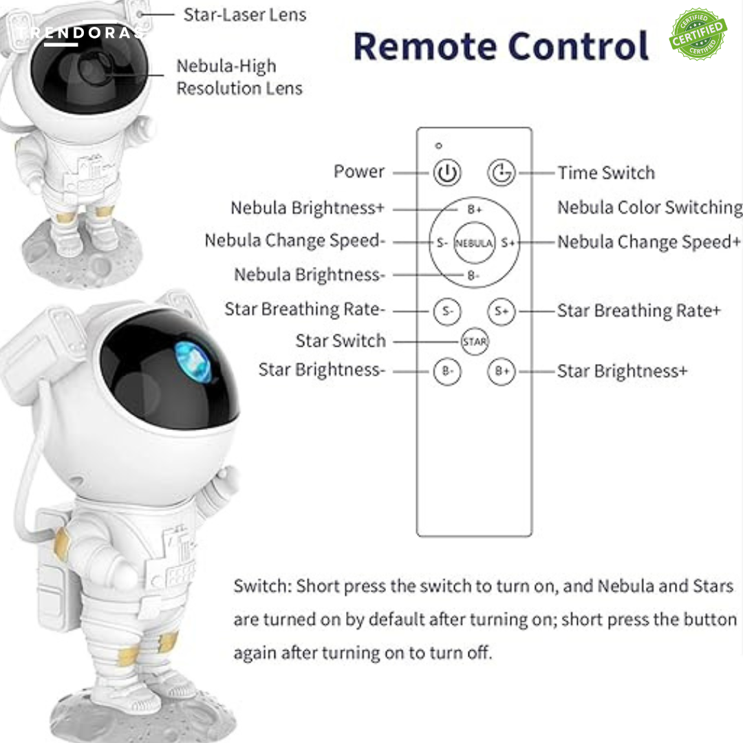 Astronaut Galaxy Projector Lamp