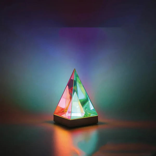 3D Pyramid Acrylic Touch Lamp – Color-Changing Decorative Lamp
