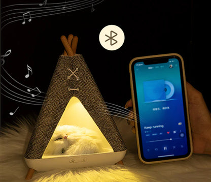 Tent Shape Lamp with Bluetooth Speaker