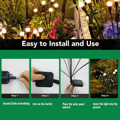 Solar Garden Lights, 16 LED Firefly Lights