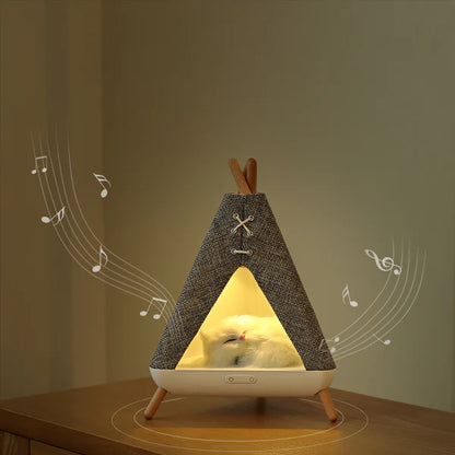 Tent Shape Lamp with Bluetooth Speaker