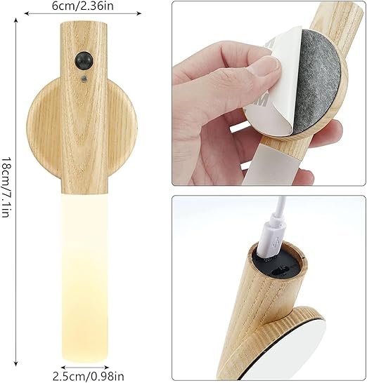Motion Sensor Night Light Magnet Body Rechargeable LED (Buy 1 get 1 free)