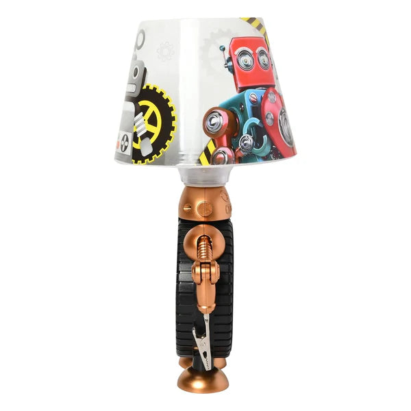 Analogue Desk Tyre Clock Table with Lamp