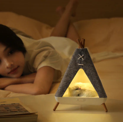Tent Shape Lamp with Bluetooth Speaker