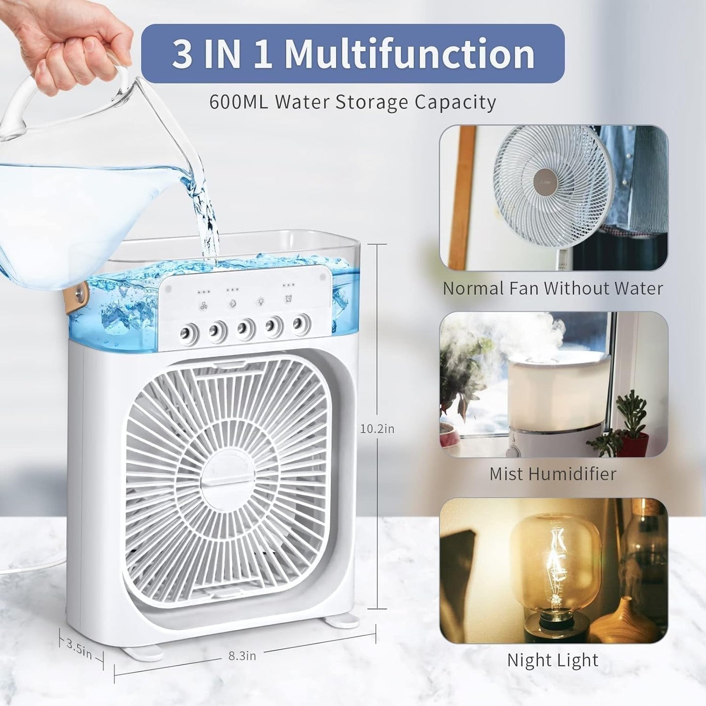 Mini Portable Air Cooler – 3-in-1 Air Conditioner