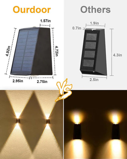 Solar Outdoor Wall Lights Up and Down- 2 LED