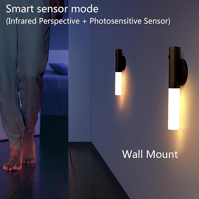 Motion Sensor Night Light Magnet Body Rechargeable LED (Buy 1 get 1 free)
