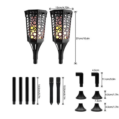 Solar Hexagon Torch Light Flame (Warm White)
