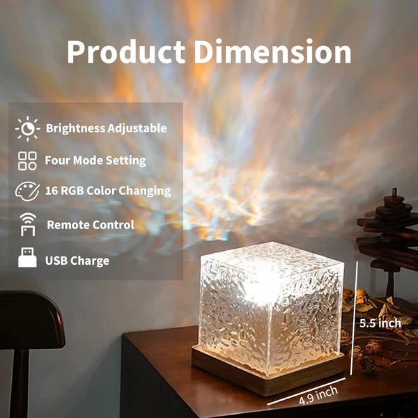 Crystal Ripple Night Light with Remote