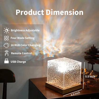 Crystal Ripple Night Light with Remote